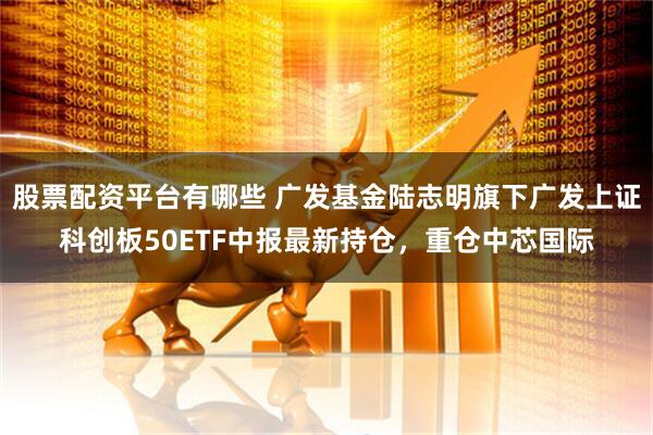 股票配资平台有哪些 广发基金陆志明旗下广发上证科创板50ETF中报最新持仓，重仓中芯国际